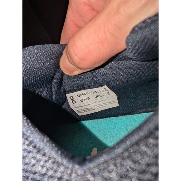 ON Cloud OC The Roger Advantage Shoes White Midnight Mens 13 Tennis Spin Casual - Picture 13 of 16